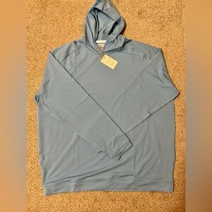 Peter Millar Men's Pine Performance Hoodie Light Blue (Evening Tide) XL NWT